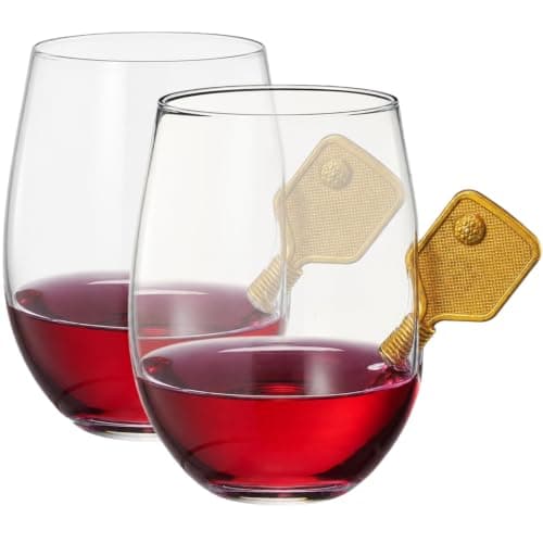 Pickleball Stemless Wine Glasses