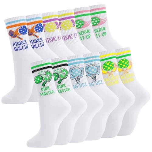 scenicamp Pickleball Crew Socks 6 Pairs