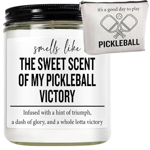 Funny Pickleball Gift Set - Scented Candle & Cosmetic Bag