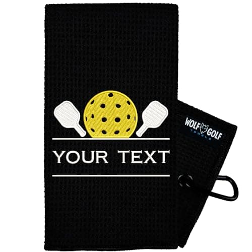 Wolf Golf Towels Personalized Pickleball Towel