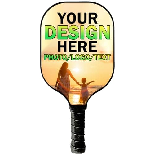 Custom Pickleball Paddles with Photo Text Logo Personalized Fiberglass