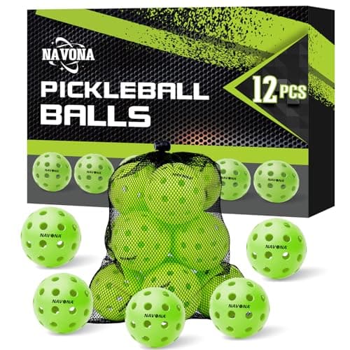 Navona 12 Pack Premium 40 Holes Green Outdoor Pickleball