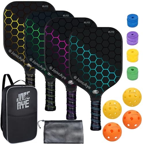 Pickleball Paddles Set of 4 or 2 Rackets by