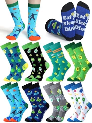 Cuffbow 8 Pairs Dink Sports Socks Novelty Dink Ball