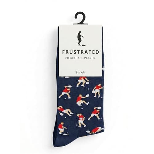 feetopia Socks with Frustrated Pickleball Player Design — pickleball gift