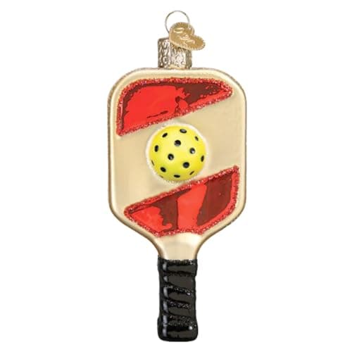 Old World Christmas Pickleball Paddle Glass Ornament — pickleball gift