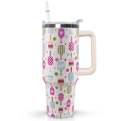 Ceovfoi 40 oz Pickleball Coffee Mug Vacuum Insulated Travel — pickleball gift