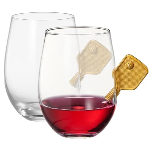 Pickleball Stemless Wine Glasses — pickleball gift