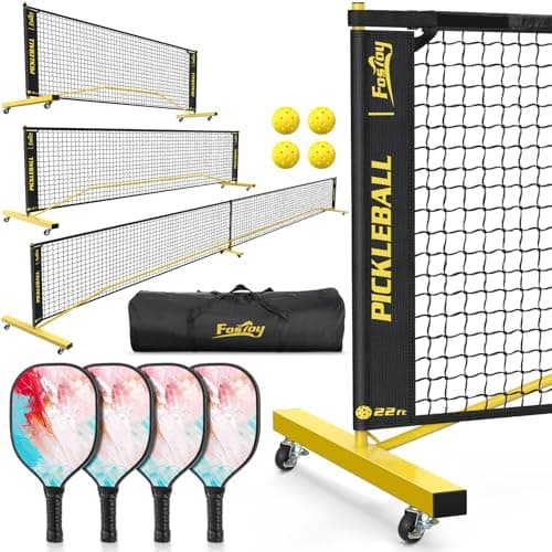 Pickleball Set Net with 4 Paddles — pickleball gift